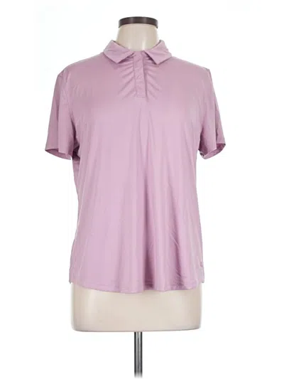 Pre-owned Tek Gear Short Sleeve Polo Shirt In Purple