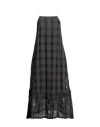 Tela Woman Midi Dress Black Size 4 Polyester, Cotton, Lyocell, Elastane