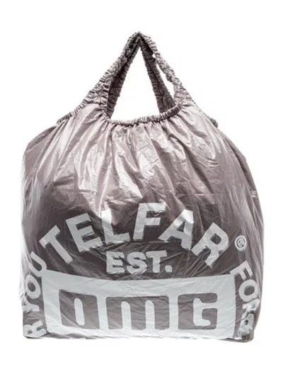 Pre-owned Telfar Nylon Shoulder Bag In Grey