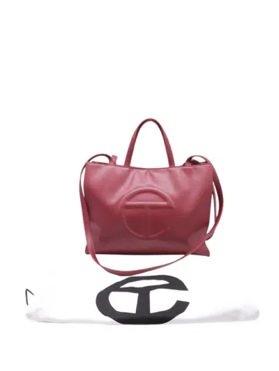 Pre-owned Telfar Shopping Leather Tote Bag In Red
