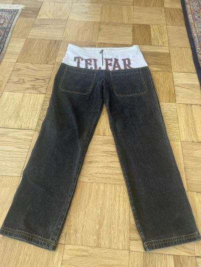 Pre-owned Telfar Sweatpant Waist Jeans In Blue