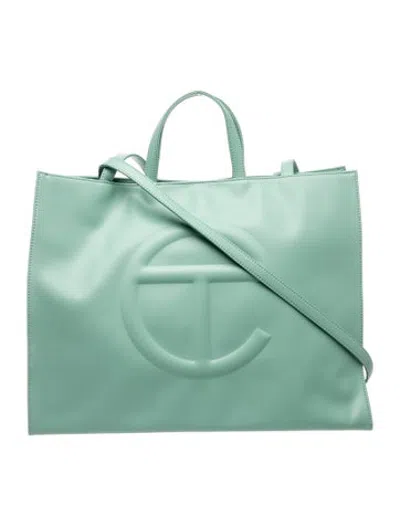 Pre-owned Telfar Vegan Leather Crossbody Bag In Green