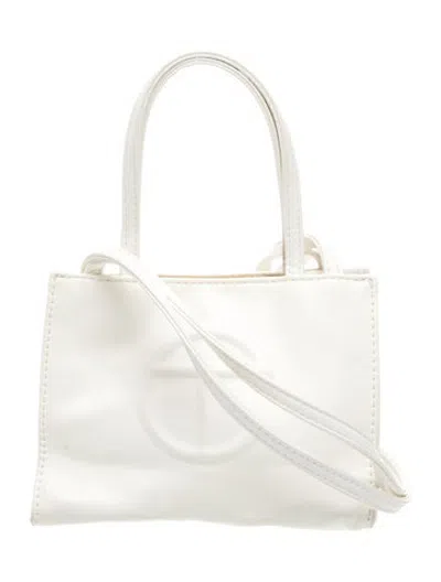Pre-owned Telfar Vegan Leather Tote Small In White