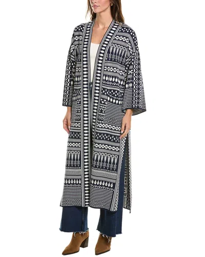 Temperley London Tlalli Knit Coat In Blue