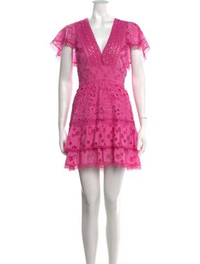 Pre-owned Temptation Positano Floral Print Mini Dress In Pink