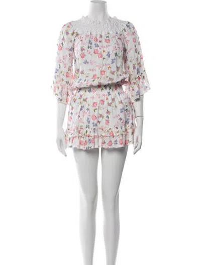 Pre-owned Temptation Positano Linen Mini Dress In White