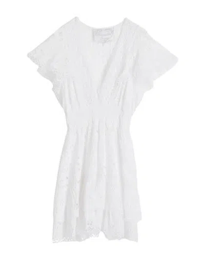 Temptation Positano Woman Mini Dress White Size M Cotton