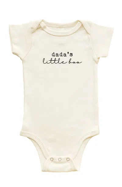 Tenth & Pine Kids'  Dada's Little Boo Organic Baby Bodysuit In Neutral