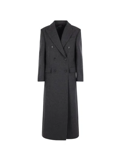 Ter Et Bantine Double-breasted Coat In Black