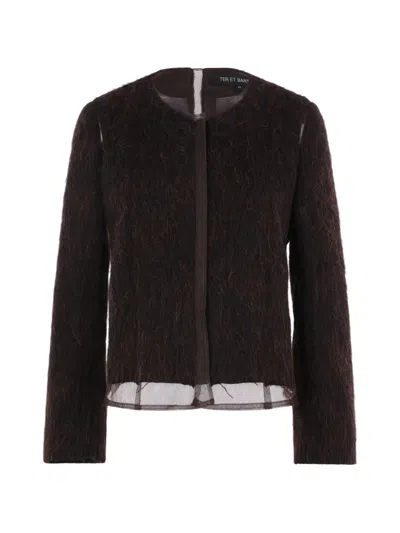 Ter Et Bantine Tulle-insert Jacket In Brown