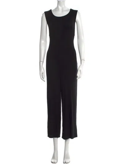 Pre-owned Terez Scoop Neck Jumpsuit In Black