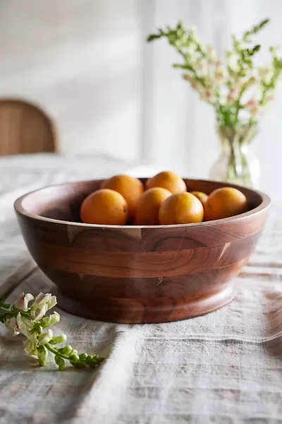 Terrain Acacia Wood Serving Bowl In Multicolor