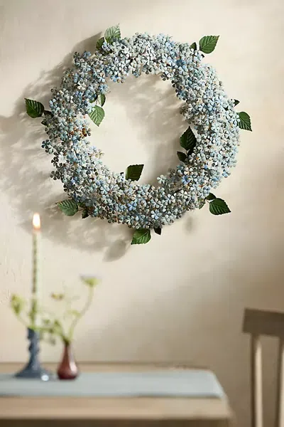 Terrain Blue Hydrangea Iron Wreath In Multi