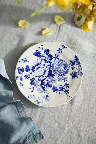 Terrain Botanical Transferware Side Plate In Blue