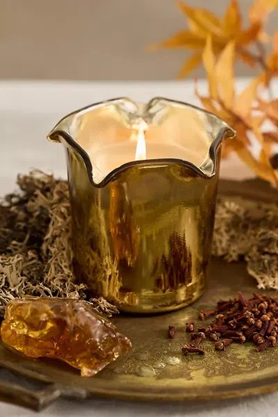 Terrain Botaniculture Fireside Candle In Gold