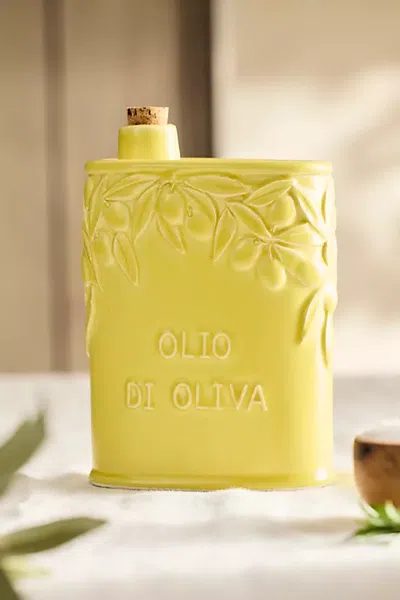 Terrain Ceramic Olive Oil Cruet In Yellow