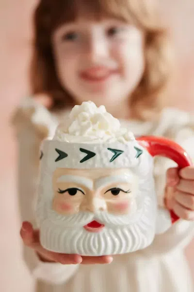 Terrain Ceramic Santa Mug In White