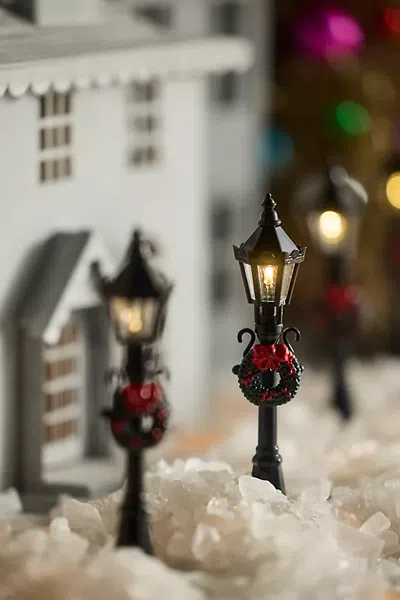 Terrain Concordville Miniature Led Lamp Posts, Set Of 4 In Black