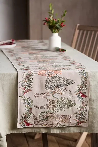 Terrain Coral Tusk Christmas Cheer Table Runner In Multicolor