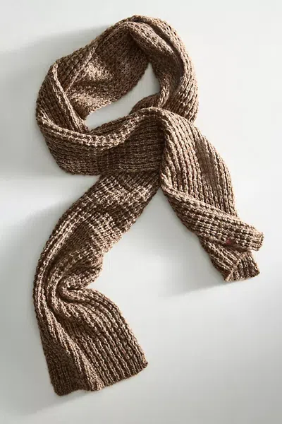Terrain Fisherman Knit Scarf In Brown
