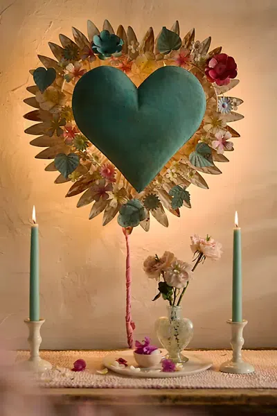 Terrain Floral Heart Iron Sconce Light In Blue