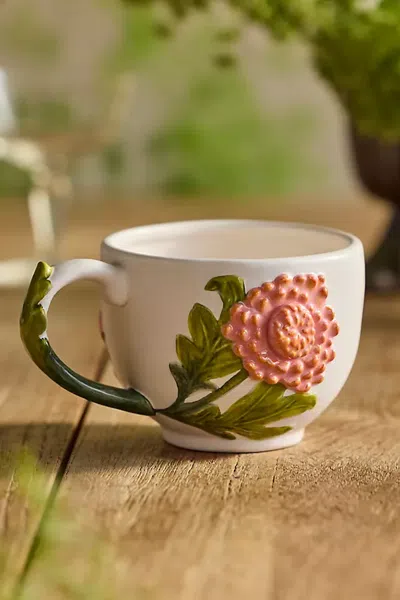 Terrain Flower Of The Month Stoneware Mug In Orange