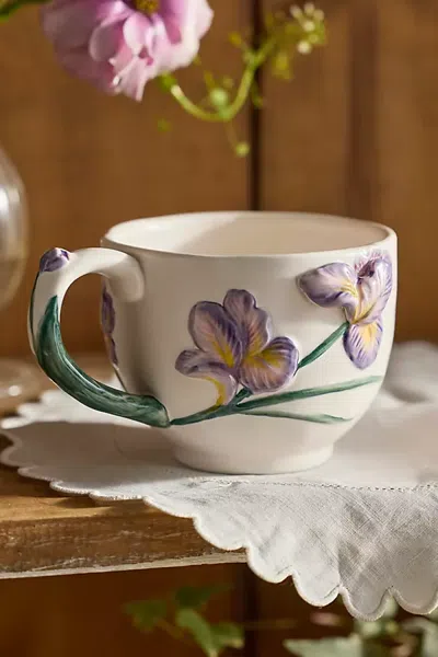 Terrain Flower Of The Month Stoneware Mug In Purple