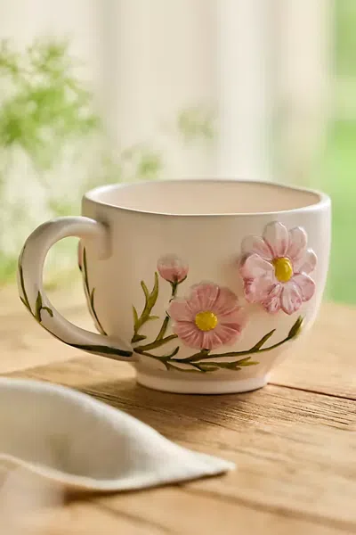 Terrain Flower Of The Month Stoneware Mug In Red