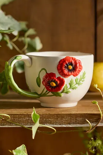 Terrain Flower Of The Month Stoneware Mug In Red