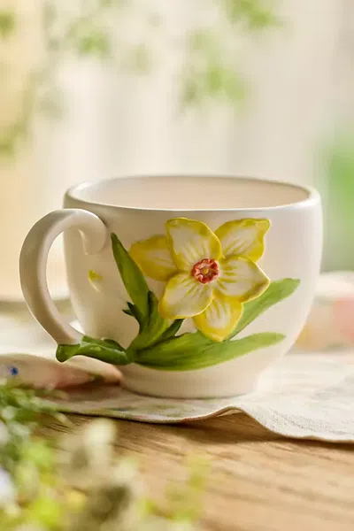 Terrain Flower Of The Month Stoneware Mug In Yellow