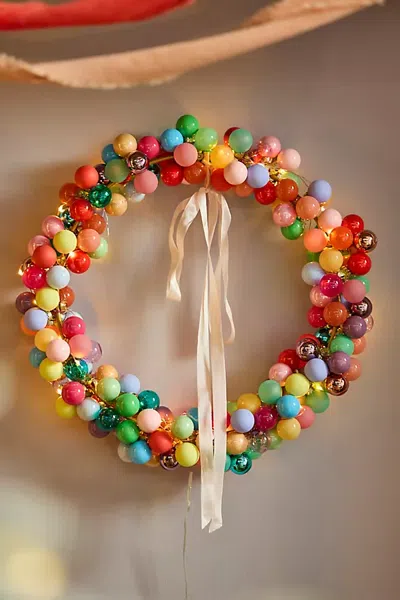 Terrain Good Cheer Miniature Bauble Ornament Wreath In Multi