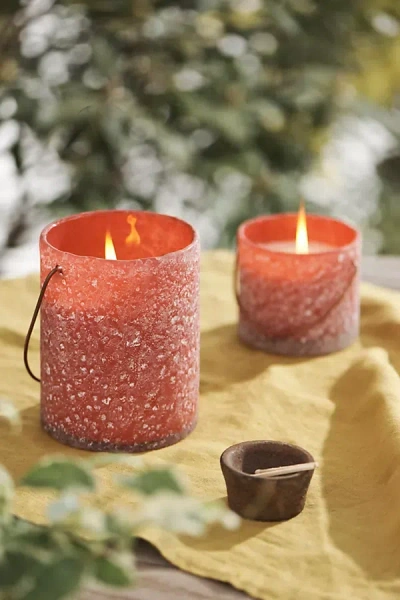 Terrain Hanging Sanded Glass Citronella Candle In Multi