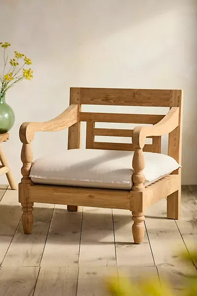 Terrain Haven Teak Lounge Chair In Brown