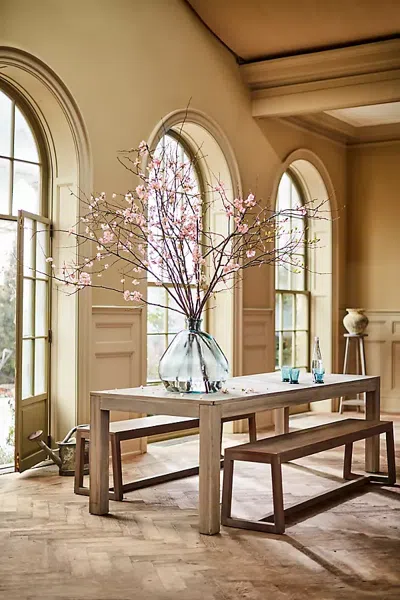 Terrain Knoll Slatted Teak Dining Table In Multicolor