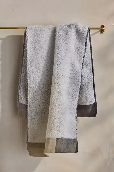 Terrain Palette Cotton + Linen Hand Towel In Gray