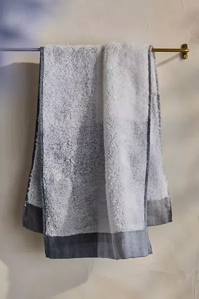 Terrain Palette Cotton + Linen Hand Towel In Gray