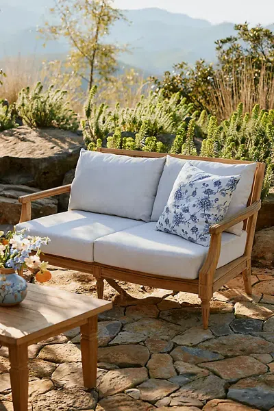 Terrain Palladio Reclaimed Teak Two Seat Sofa In Brown