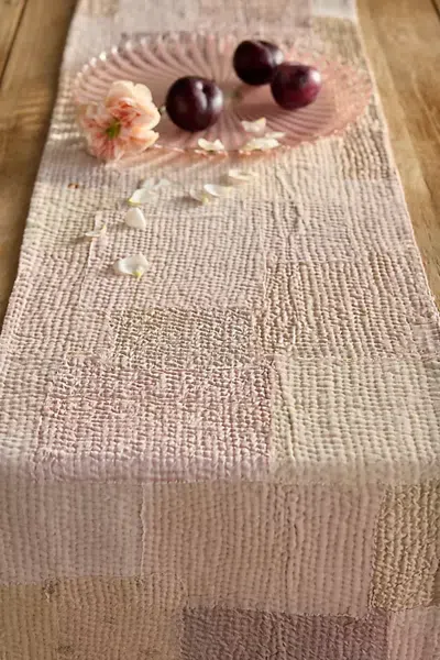 Terrain Patchwork Table Runner In Neutral