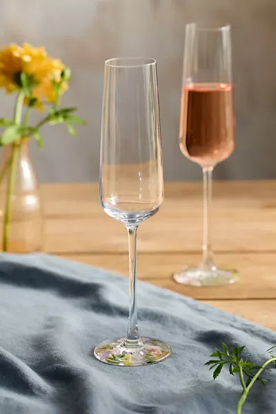 Terrain Pressed Floral Flutes, Set Of 2 In Pink