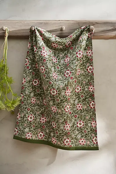 Terrain Roja Cotton Dish Towel, Green