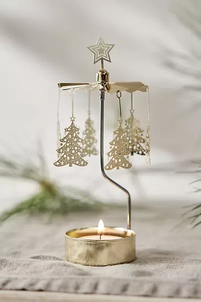 Terrain Rotary Candle, Christmas Tree In Gold