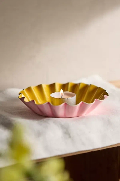 Terrain Ruffle Candle Holder Cup In Multicolor