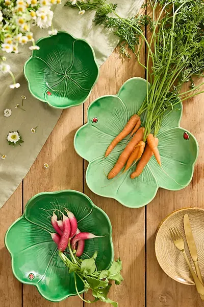 Terrain Shamrock Stoneware Serving Platter In Green