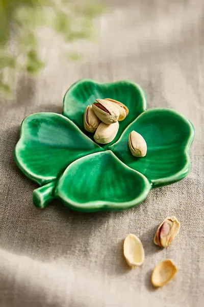Terrain Shamrock Stoneware Snack Bowl In Green