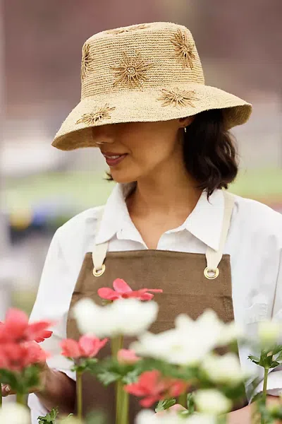 Terrain Sol Floral Raffia Hat In Neutral