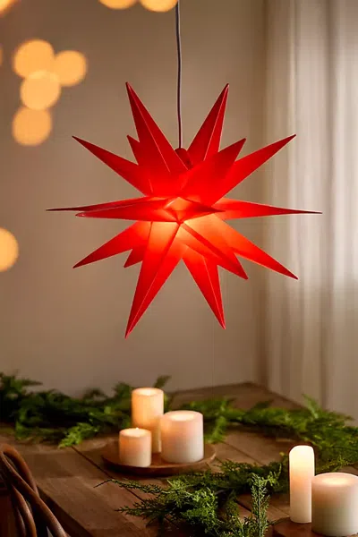 Terrain Stargazer Moravian Star Pendant Light In Orange