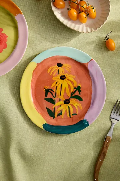 Terrain Superbloom Stoneware Side Plate In Multi