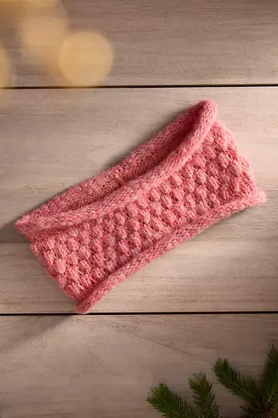 Terrain Textured Knit Headband In Orange