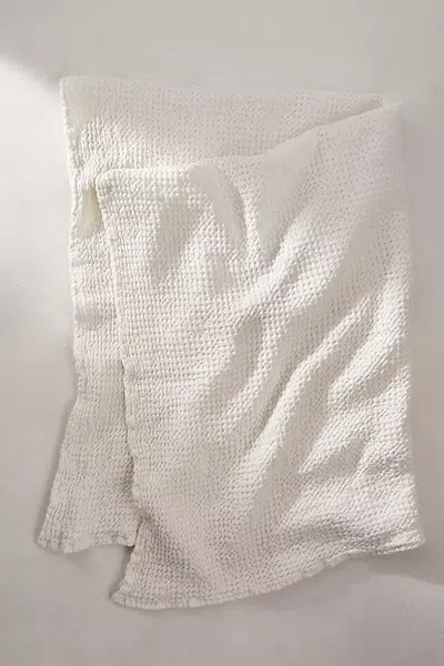Terrain Waffle Weave Bath Towel In White