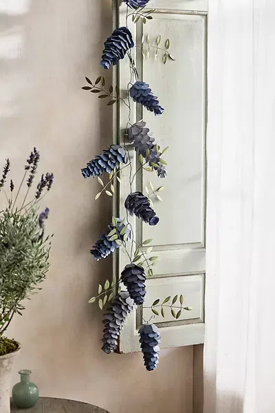 Terrain Wisteria Iron Garland In Blue